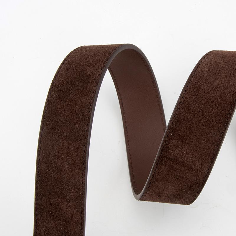 All-match Matte Belt for Women's Pin Buckle High-end Sense with Pants Decorative Leather Belt for Women