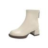 Women's High-heeled Ankle Boots, New Thick Heel Cotton Boots, Fashionable and Comfortable, Back Zipper Anti Slip Short Boots