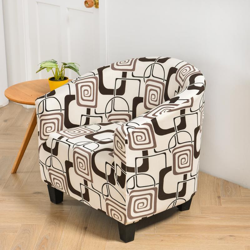 club chair cover armchair slipcover geometric printed small sofa covers protect for pets chair decoration