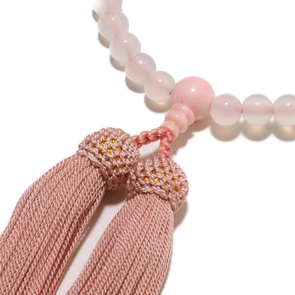 Prayer beads in natural white cherry blossom pure silk head prayer bead bag handmade prayer domestically made prayer beads that can be used by all