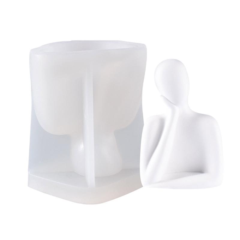 

1/3X Candle Molds Silicone Body Candle Moulds Candle Making Kit Supply for Handmade Candle Soap Ice Cream DIY Crafts 1