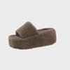 8CM Thick-Sole Fur Slippers for Women's Outdoor Wear—2024 New Autumn/Winter Warm Cotton Slippers