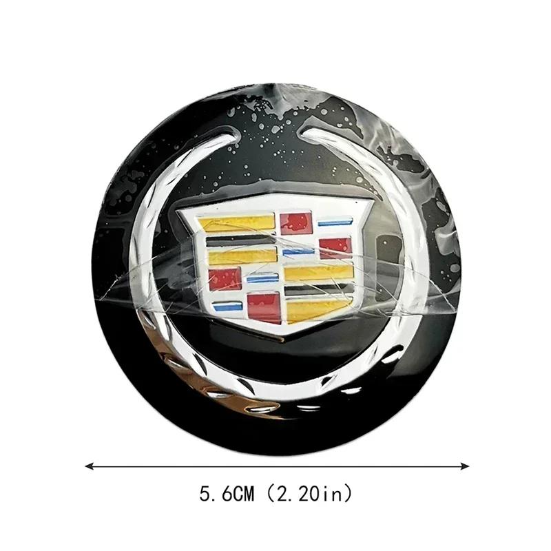 4pcs 56mm Car Wheel Center Hub Cap Rim Emblem Stickers For Cadillac XT5 CTS BLS SLS XTS SRX Escalade Deville Exterior Decor