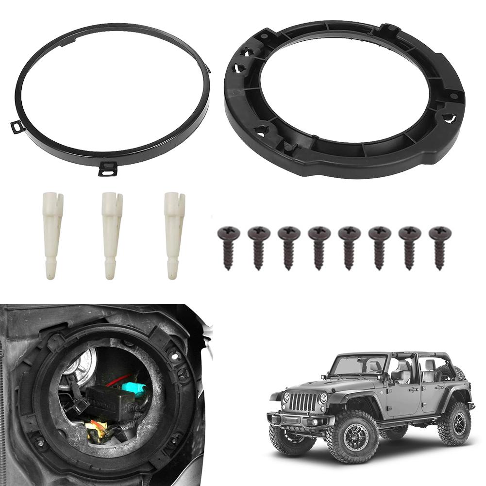 Montážní držáky světlometů ForJeep Wrangler JK 2007-2017 7palcový kulatý kroužek Montážní držáky světlometů Montážní přídržná sada