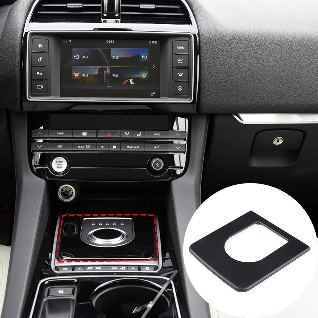 Matte Black Interior Gear Shift Plate Cover Trim For Jaguar F-pace XE 2016-