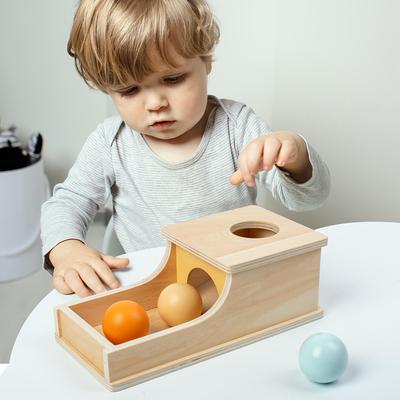Montessori Wooden Toys: Early Education Development Box with Round Ball Drawer for Children