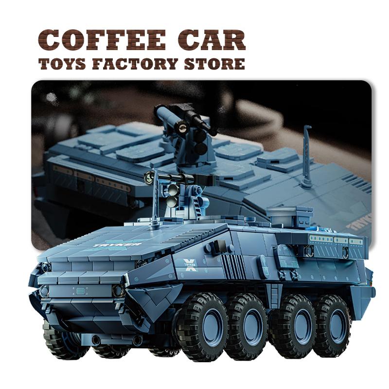 NEW Army Heavy Tank MOC Bricks Set WW2 Military Armored Cars Building Blocks War Panzer 3D Model Children Toys Birthday Gift DIY