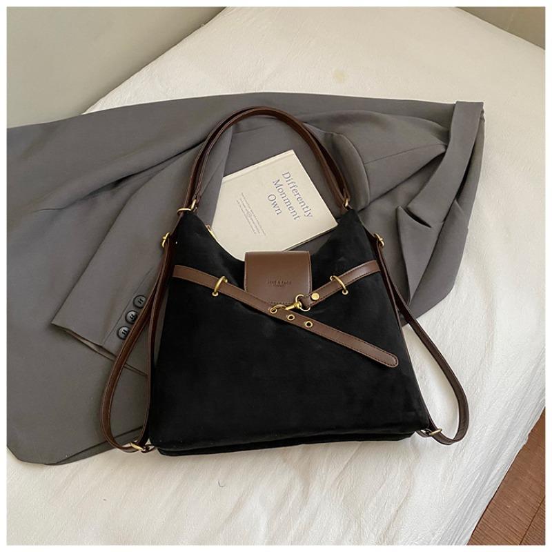 Großes Fassungsvermögen Wildleder Rucksack Damen Herbst Neue Mode Pendeln Einfach Mode Umhängetasche Tragetasche Damen