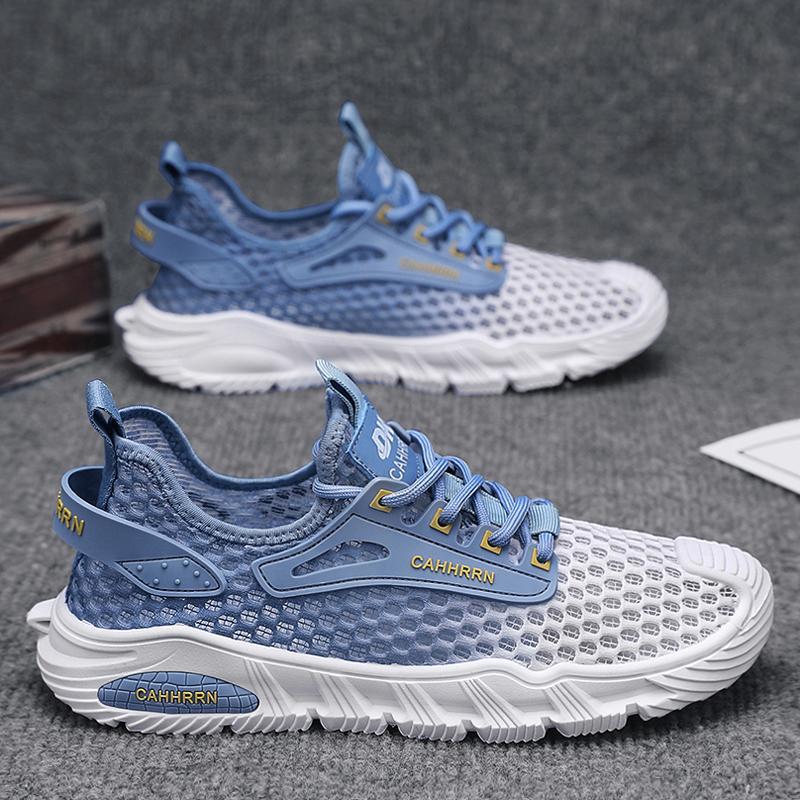Hollow and Breathable Casual Versatile Mesh Shoes Soft Sole Running Mesh Sports Traceability Shoes Men's Shoes Summer 2025 New