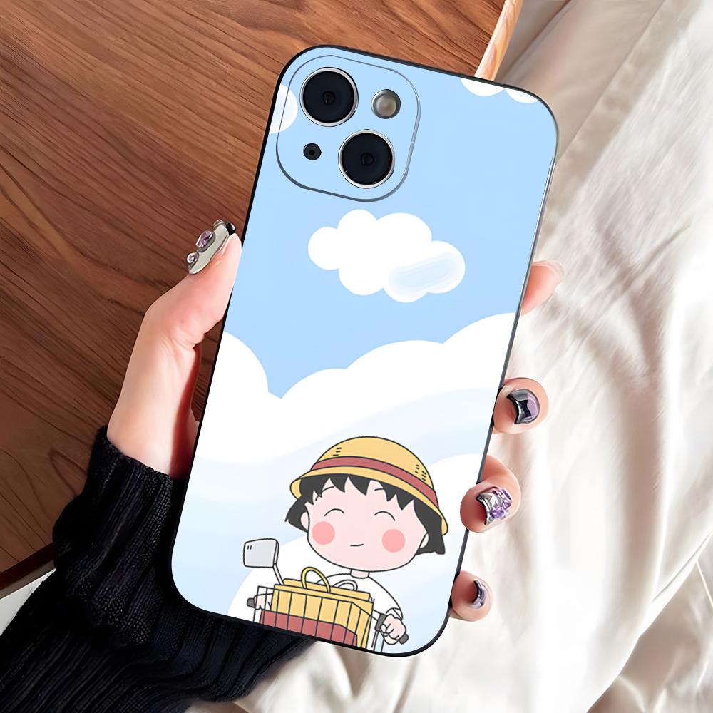 Chibi Maruko-chan Phone Case For IPhone 17 Pro Max 16 15 14 Pro Max 13 11 X Xs Xr 8 7Plus Silicone Cover
