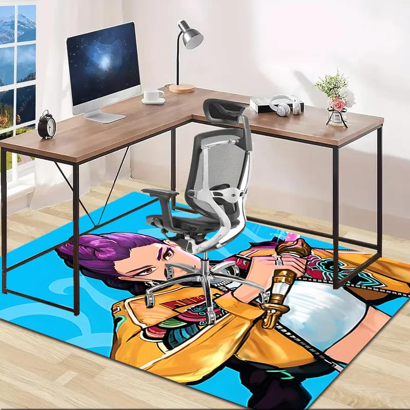 1pc KPop Demon Hunters RUMI1 Design Area Rug - Non-Slip, Soft & Cozy Floor Mat for Living Room, Bedroom, Office - Indoor/Outdoor Decorative Carpet