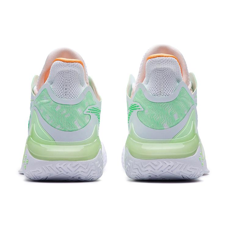 New Anta Shock Wave 4 Low Top Performance Basketball Shoes Men's White Green 112231106-1