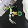 with D-shaped Buckle Fitness Series Pendant Colorful Simulation Dumbbells Keyring  Friends