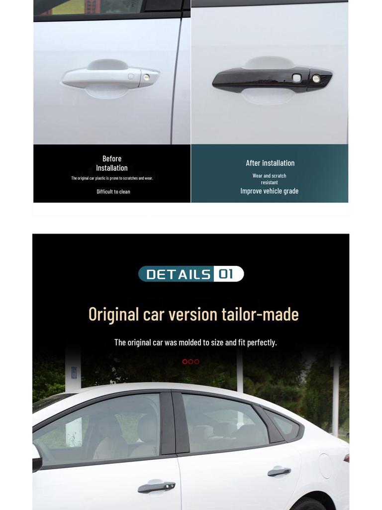 BYD Qin Plus Seal 05DMI Destroyer 05 Car Door Handle Protection & Black Cover Sticker