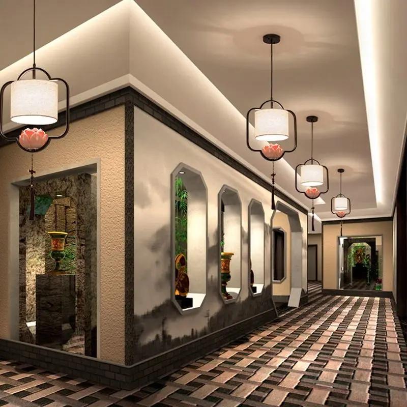 New Chinese Style Corridor Entrance Tea Room Restaurant Light Chinese Style Classical Corridor Bar Counter Bedside Pendant Light
