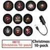 Adjustable USB Christmas Projector Light 10 HD Patterns LED Night Light for Xmas Tree Party Indoor Decor