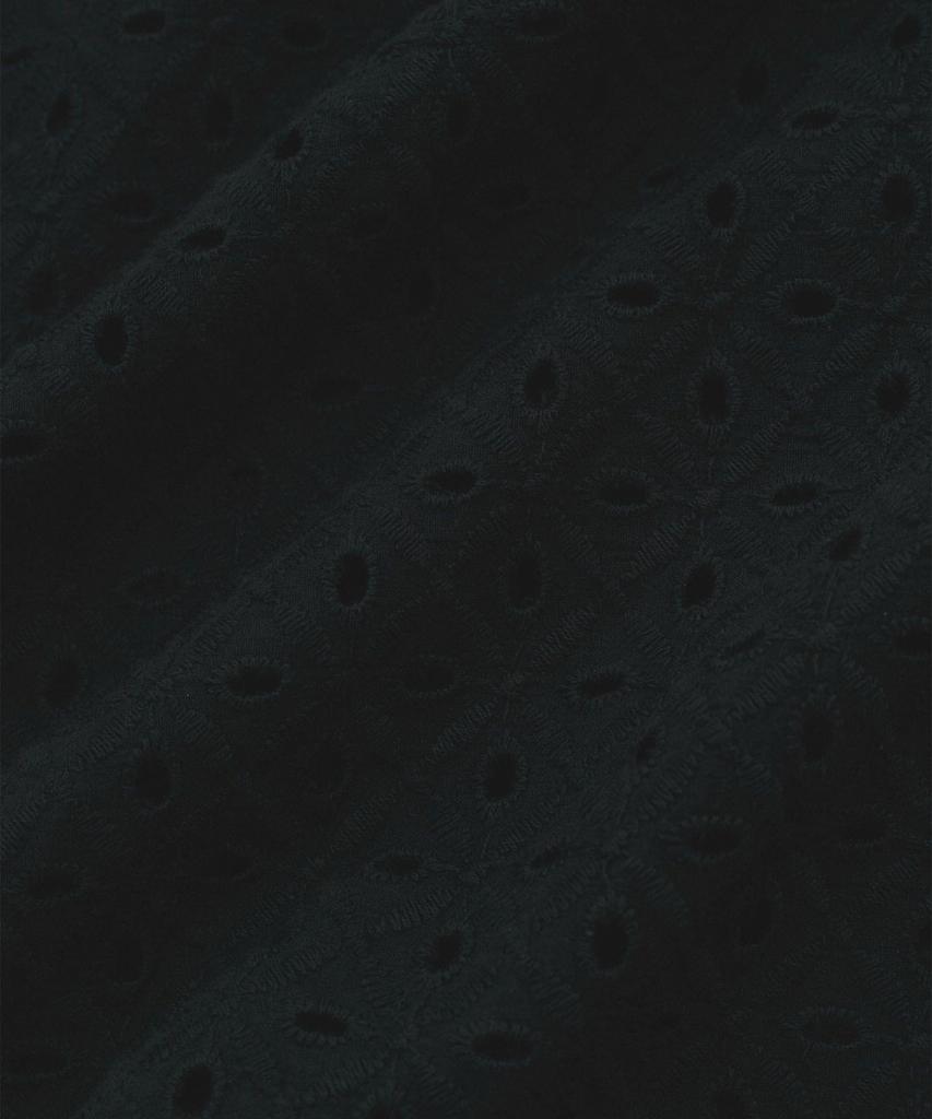 Embroidered Lace Shoulder Black [BIS] 2-Way Blouse, Women's, (01)
