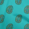 oneOone Cotton Flex Green Fabric Block Dress Material Fabric Print Fabric By The Yard 40 Inch