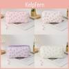Fabric Pencil Case With Floral Pattern Large Capacity For Stationery Storage