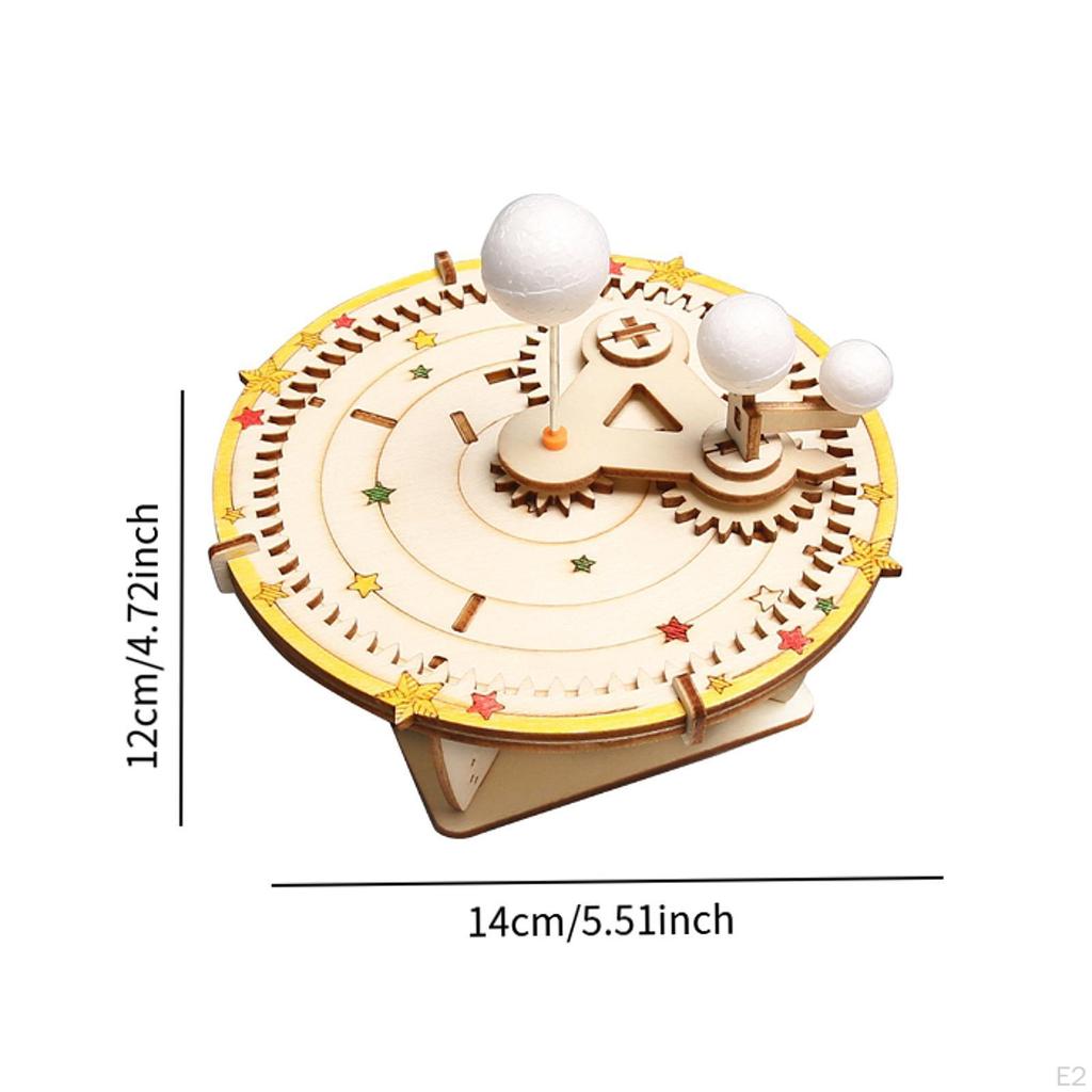 Electric Solar System Model Science Toy Rotating Astronomy Learning Kits Sun Earth Moon Orbital
