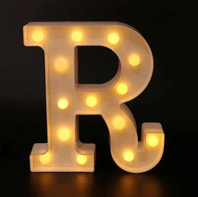 Decorative Letters Alphabet Letter LED Lights Luminous Number Lamp Decoration Battery Night Light Party Baby Bedroom Decoration