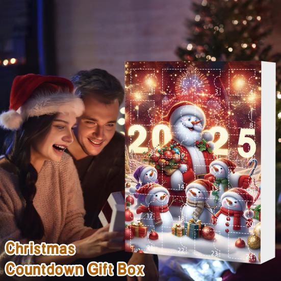 2025 Sněhulák Adventní kalendář 24denní Vánoční odpočítávací kalendář Akrylový vánoční strom Odpočítávací dekorace pro děti