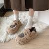 Thick-soled Heightening Fluffy Shoes Women's 2025 New Winter Wear Velvet Cotton Shoes Internet Celebrities Wear Two Beanie Shoes