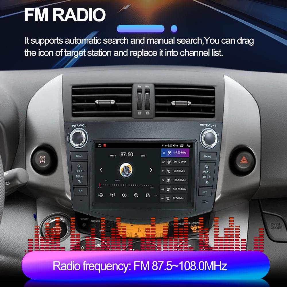 Toyota RAV4 Android Navigation & Reverse Camera with HD CarPlay Support.