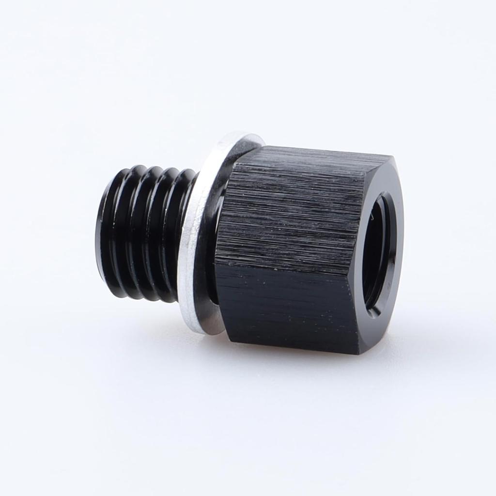 AC PERFORMANCE Reducing Bush Female 1/8 NPT To Male Metric M12 x 1.5mm Adapter Aluminum Black