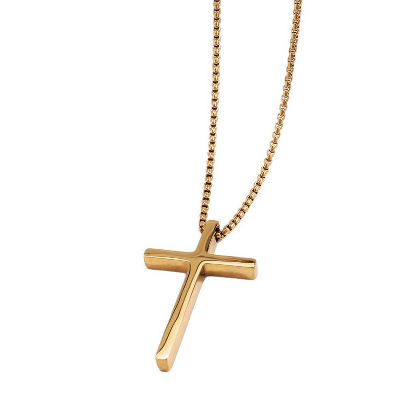 Titanium Steel Cross Necklace - Luxury Design for Women