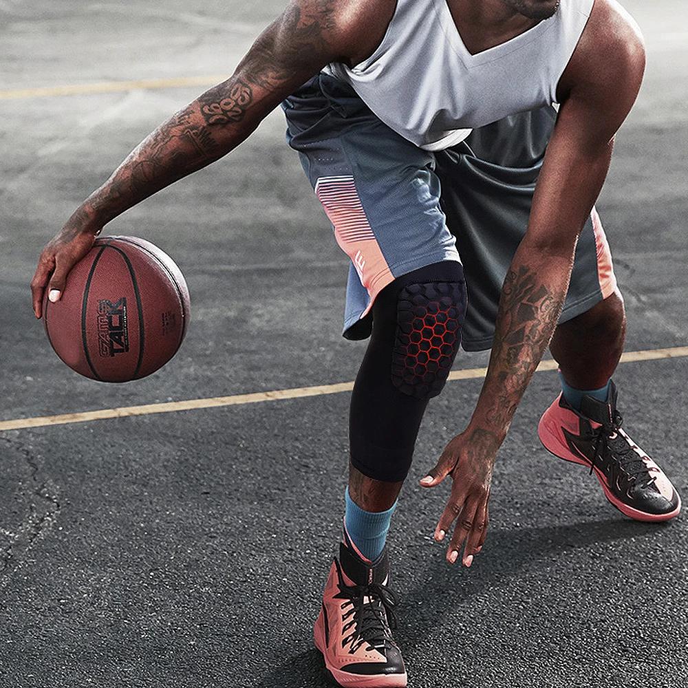 Bracetop 1 Pc Honeycomb Knee Pads Strengthen Kneepad Crashproof Antislip Basketball Leg Knee Sleeve Protective Pad Support Guard