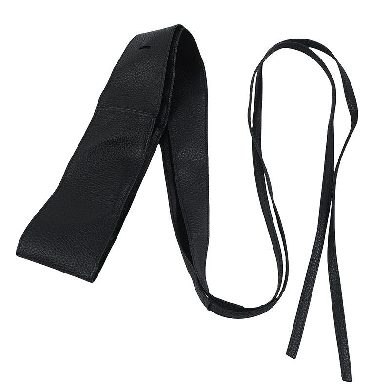 Bowknot Simple Wrap Luxury Wide Waist Band Leather Belt Corset Waistband Ladies Dress Cummerbands