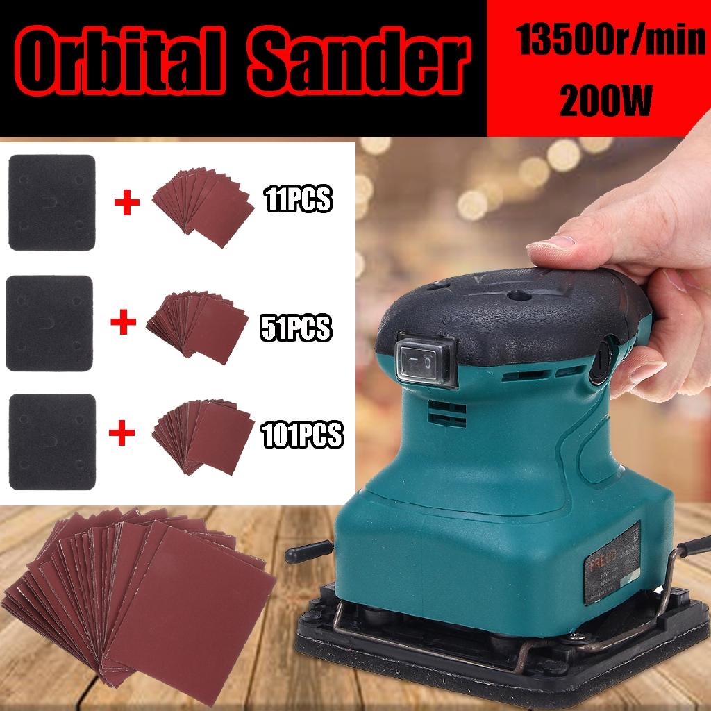 200W Wood Polisher Mechanical Furniture Wall Metal Polisher Grinding Machine Sandpapers Electric Orbital Sander Machine