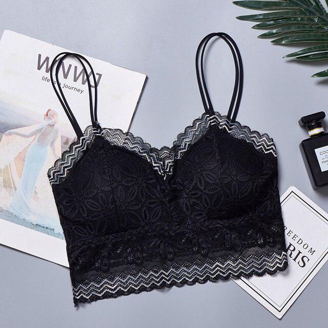 Sexy Lace Bras Girls Hollow Push Up Bralette Bralette Seamless Wireless Thin Underwear Lingerie Soft Bras For Women