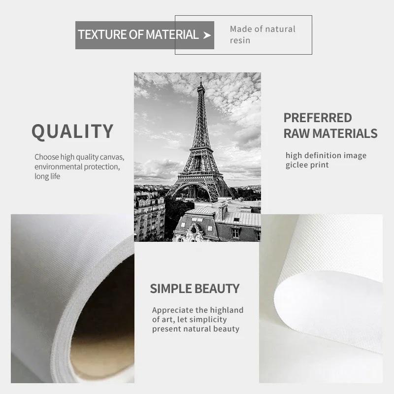 Europa Straße Fotografie Landschaft Bild Leinwand Malerei Wand Kunst Schwarz und Weiß Poster und Druck für Home Wohnzimmer Dekor