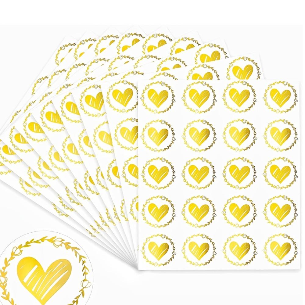 20Pcs/Sheet Heart Adhesive Packaging Label, Wedding Invitations Heart-shaped Envelope Seal Stickers, Gift Bag Packaging Box Sealing Stickers