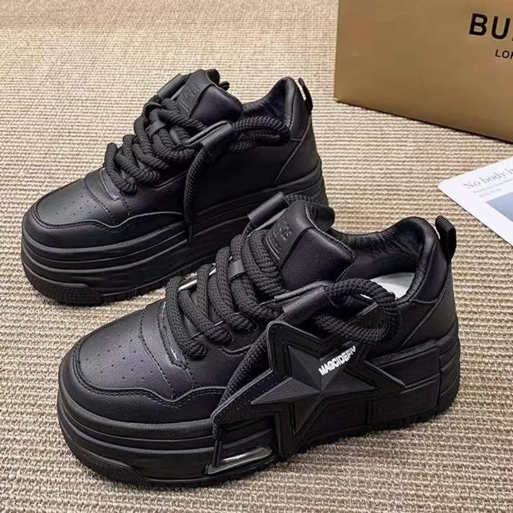 European star lace-up thick-soled muffin casual shoes spring and autumn new ins super fire shoes