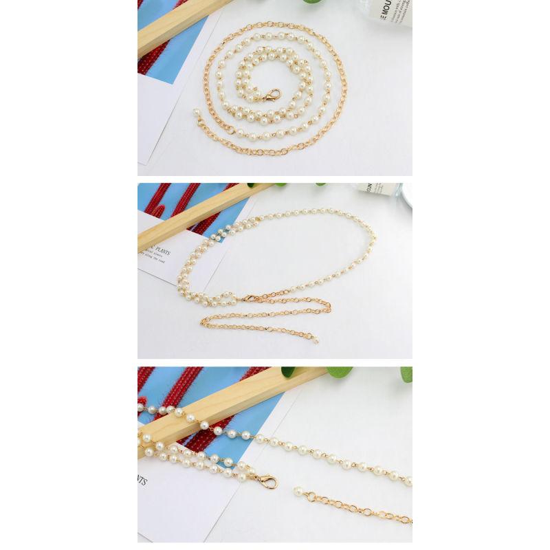 New Pearl Tassel Women's Sweet Decorative Dress Pearl Waist Chain Korean Version Versatile Multi-Layered Fashion Belt