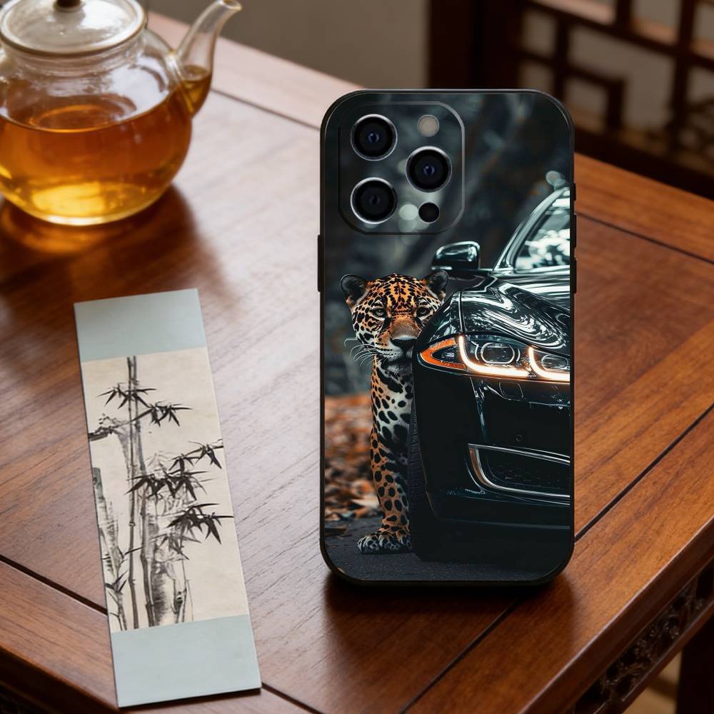 Tiere und Sportwagen Handyhülle Silikon Weich Für IPhone 17 16 15 14 13 12 11 X XR Plus Pro Max Plus