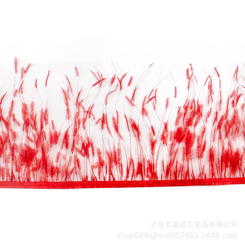Feather 10-15Cm Burning Silk Ostrich Hair Cloth Edge Clothing Accessories Ostrich Multi-Color Cloth Edge Diy Material