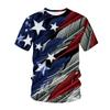 National Flag 3d Printed Design T-shirt For Men USA UK Pattern Short Sleeve Tee Shirts Street Harajuku O-neck Oversized Tees Top