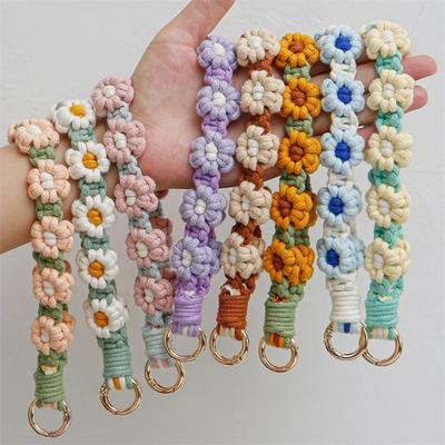 Mobile Phone Lanyard, Flower Phone Chain, Hand-woven, High-end Camera Lanyard, Ins Pendant, Daisy Mobile Phone Lanyard for Women