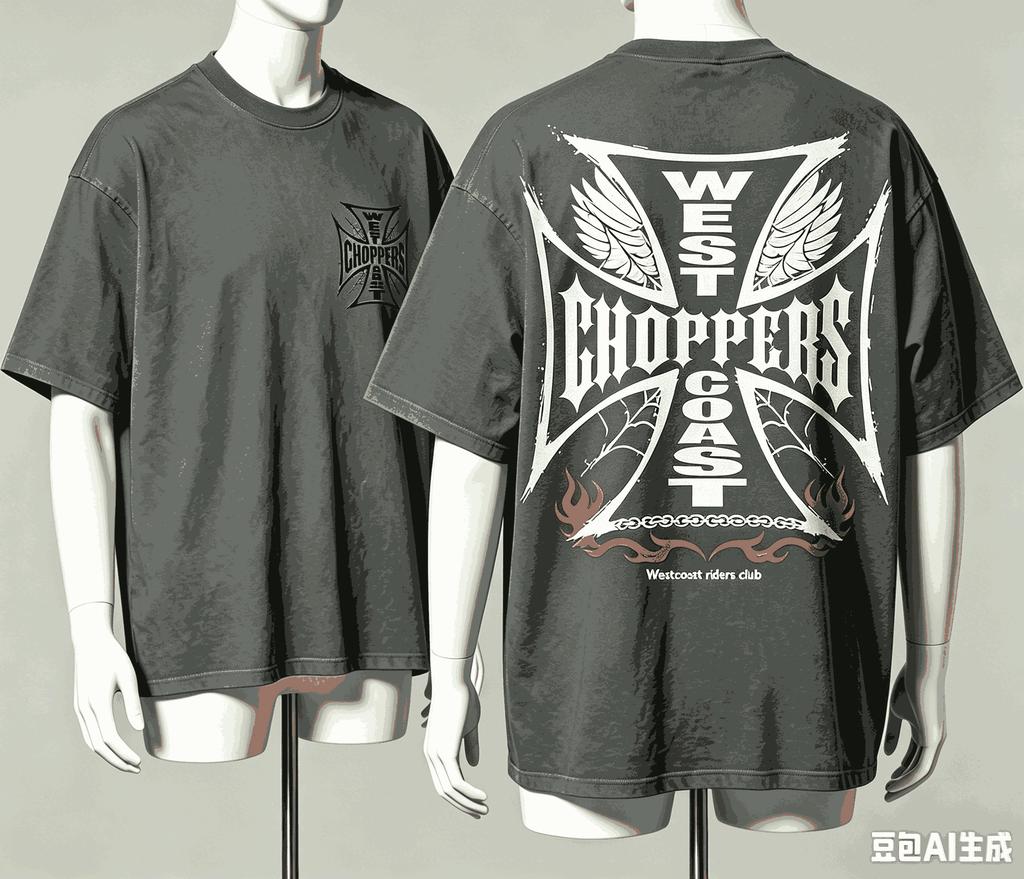 West Coast Choppers für Fan Geschenk T-Shirt Herren Damen Harajuku Oversized Unisex Kurzarm Streetwear hohe Qualität Paare Klassisch weich Retro Mode