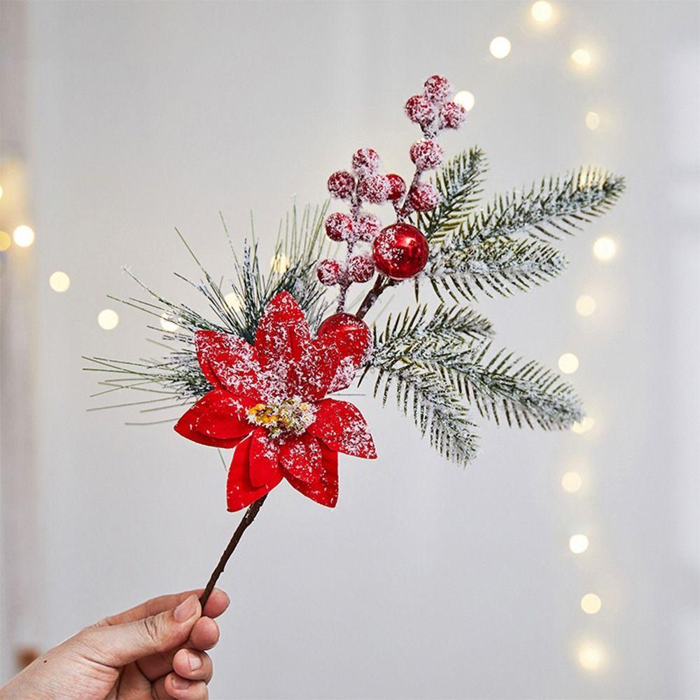 Home Decoration Simulation Red Berries DIY Accessories Christmas Cuttings  New Year