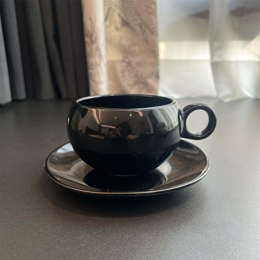 Retro Floral Style Coffee Cups and Plates - High-end Narcissus Flower Cups and Plates - Floral Latte Art Decorative Tea Set