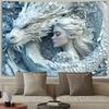Dragon and Maiden Tapestry - Fantasy Art Design, Perfect Gift for Home and Dormitory, Fashionable and Unique Wall Decorations