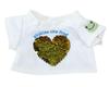 Pickles the Frog Plush Costume Dress-Up T-Shirt with Sequins and Hearts for Bean Dolls (PZ43958-51)