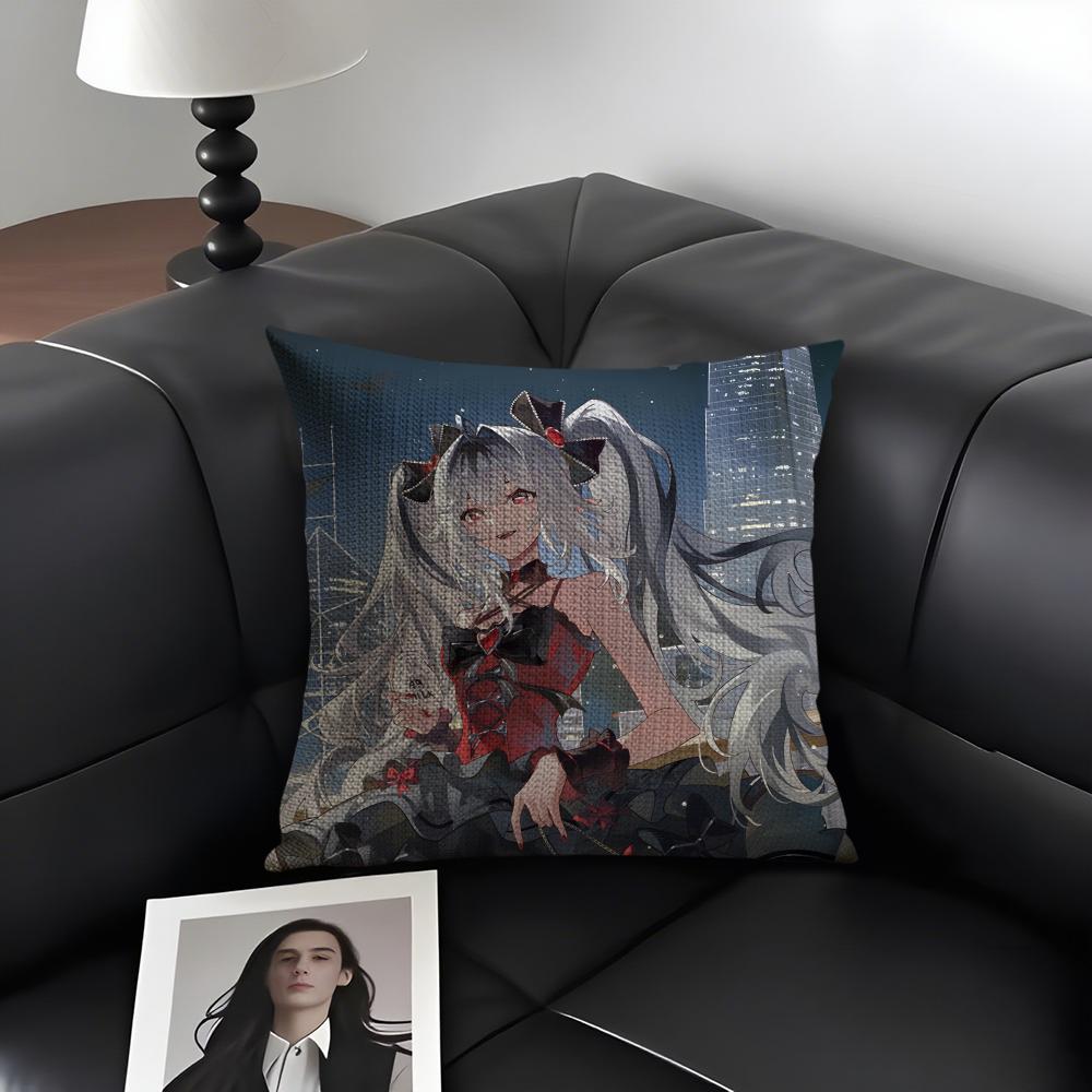 PPunishing GrayY RavenN Game Cushion Cover Natural Linen Organic Fabric DoubleSided Printing Sofa Home Decor Gift Pillow Case