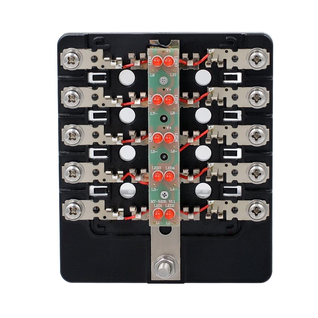 Universal 10 Way Fuse Box Block Fuse Holder Box Car Vehicle Circuit Automotive Car Fuse Accessory Tool