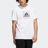 adidas T Shirts Men's White Crew Neck Moderate Straight Fit IB9426